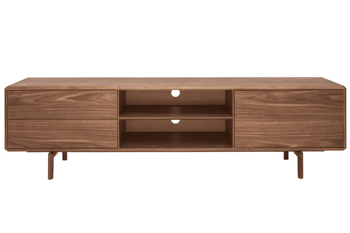 New Miliboo Mueble TV de nogal con almacenaje 180 cm SUVA