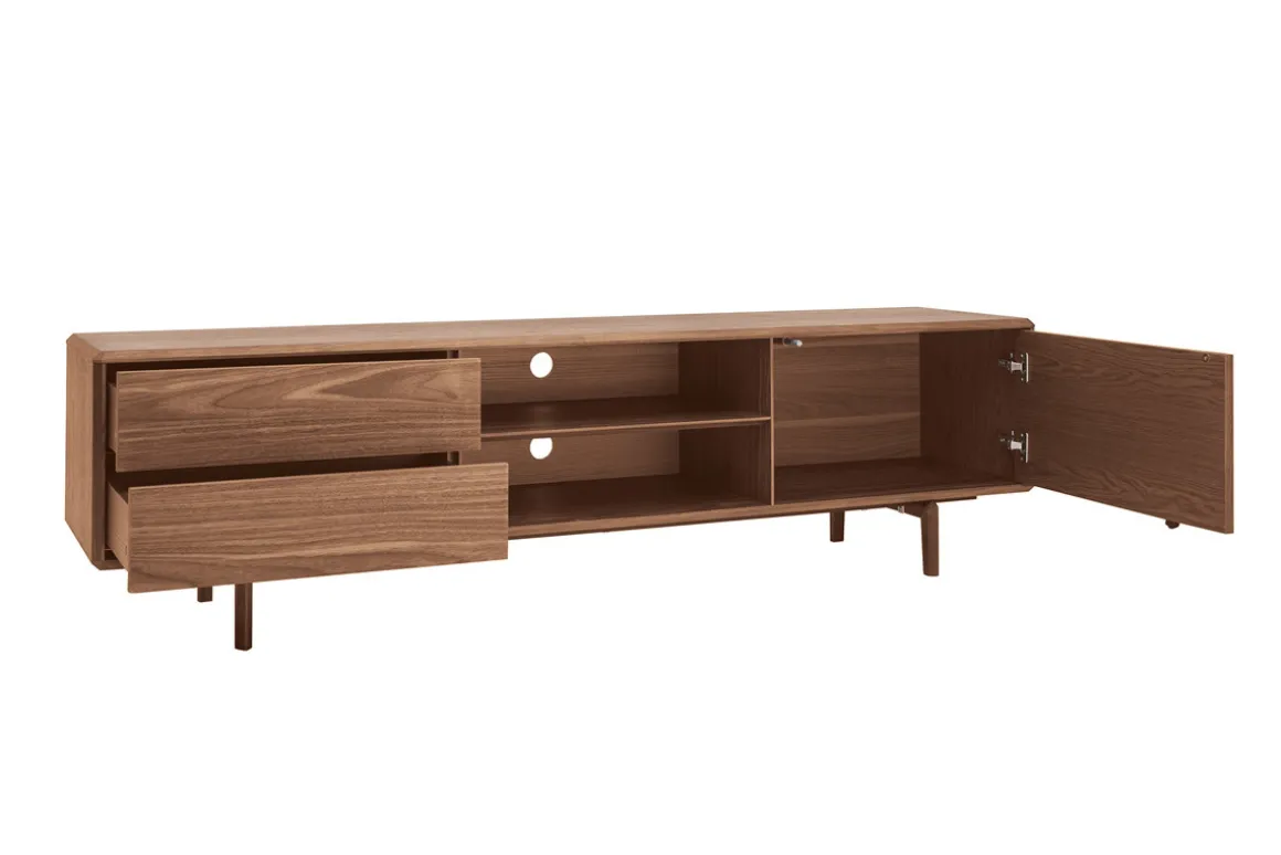 New Miliboo Mueble TV de nogal con almacenaje 180 cm SUVA