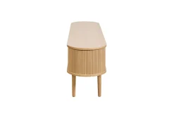 Fashion Miliboo Mueble TV de roble claro con almacenaje y 2 puertas correderas 180 cm EPIC