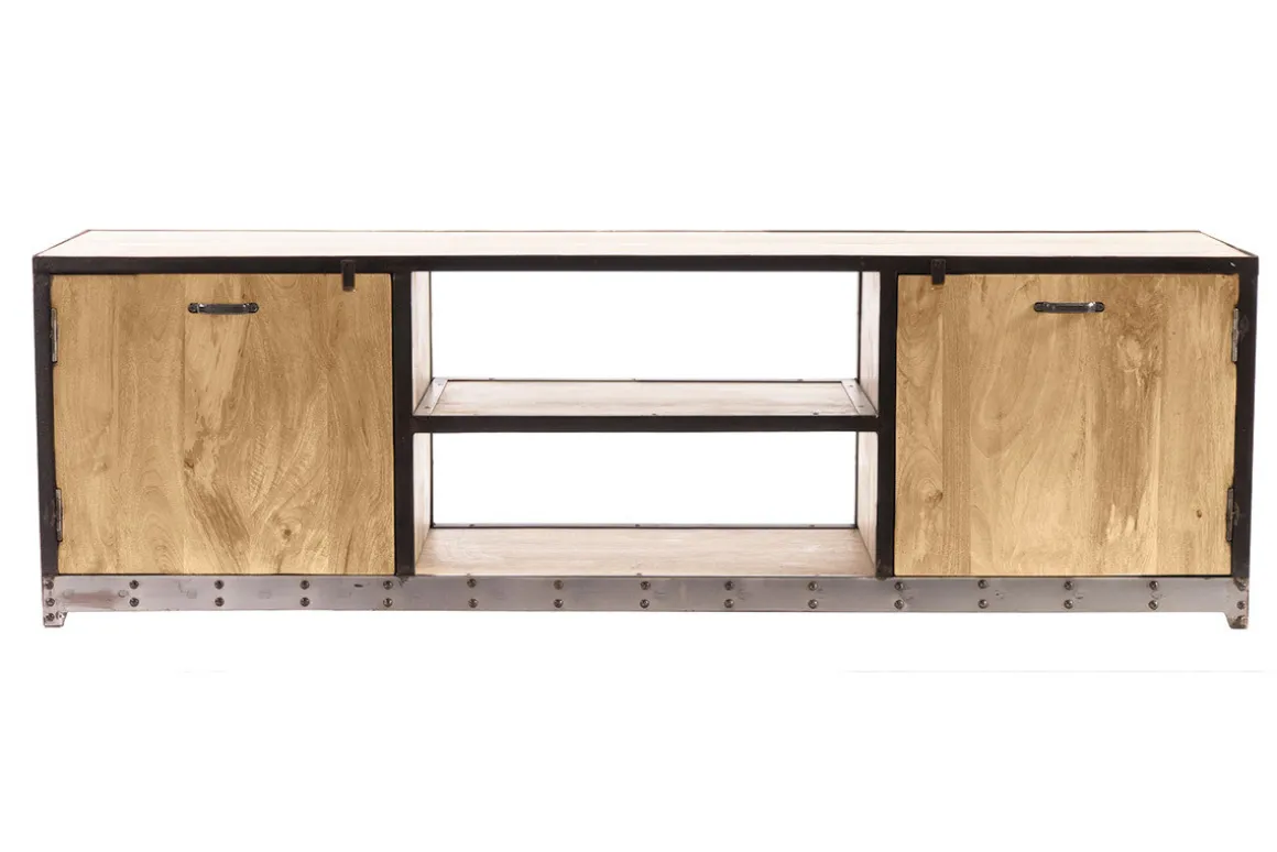 Sale Miliboo Mueble TV diseño industrial 178cm INDUSTRIA