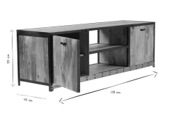 Sale Miliboo Mueble TV diseño industrial 178cm INDUSTRIA