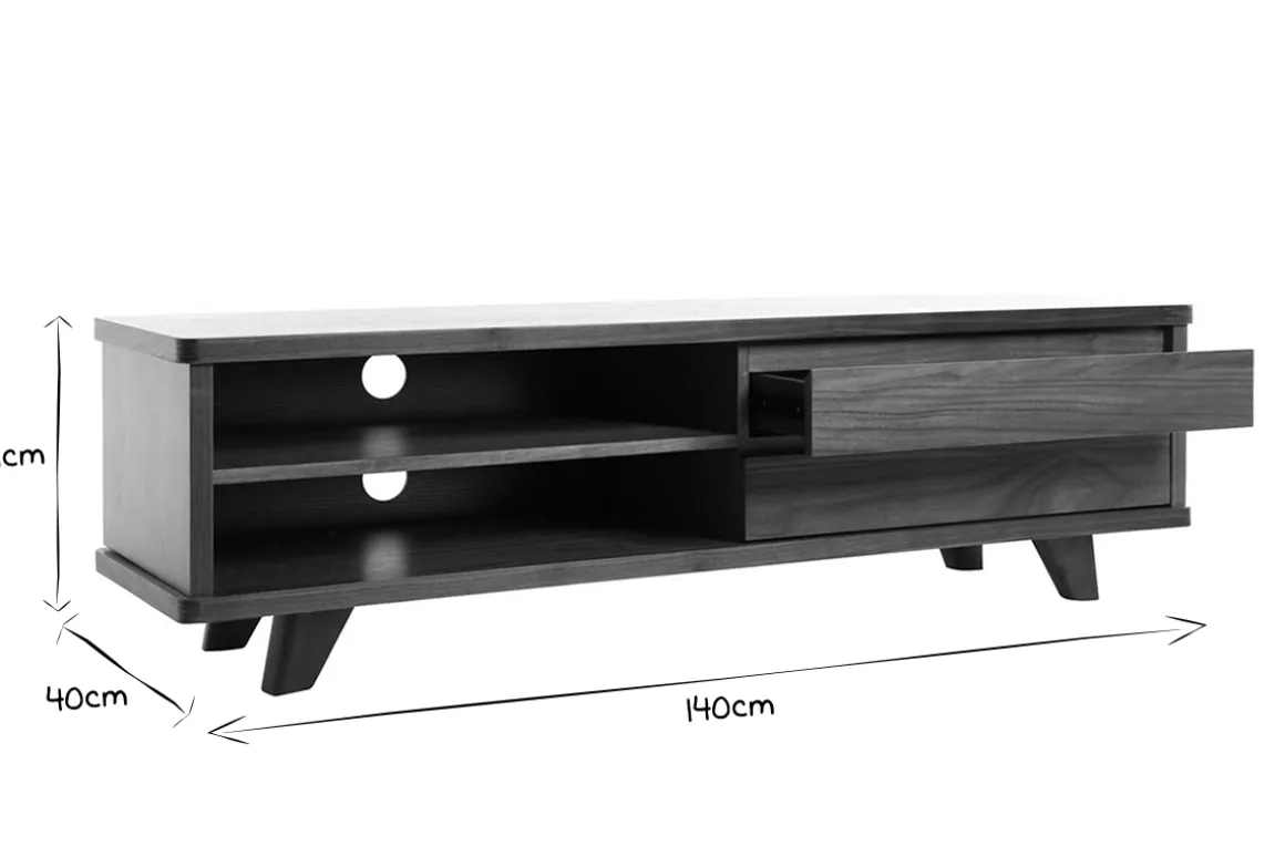 Cheap Miliboo Mueble TV diseño nogal FIFTIES