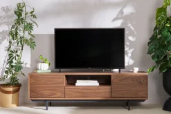 Online Miliboo Mueble TV diseño vintage 160cm nogal MANNY