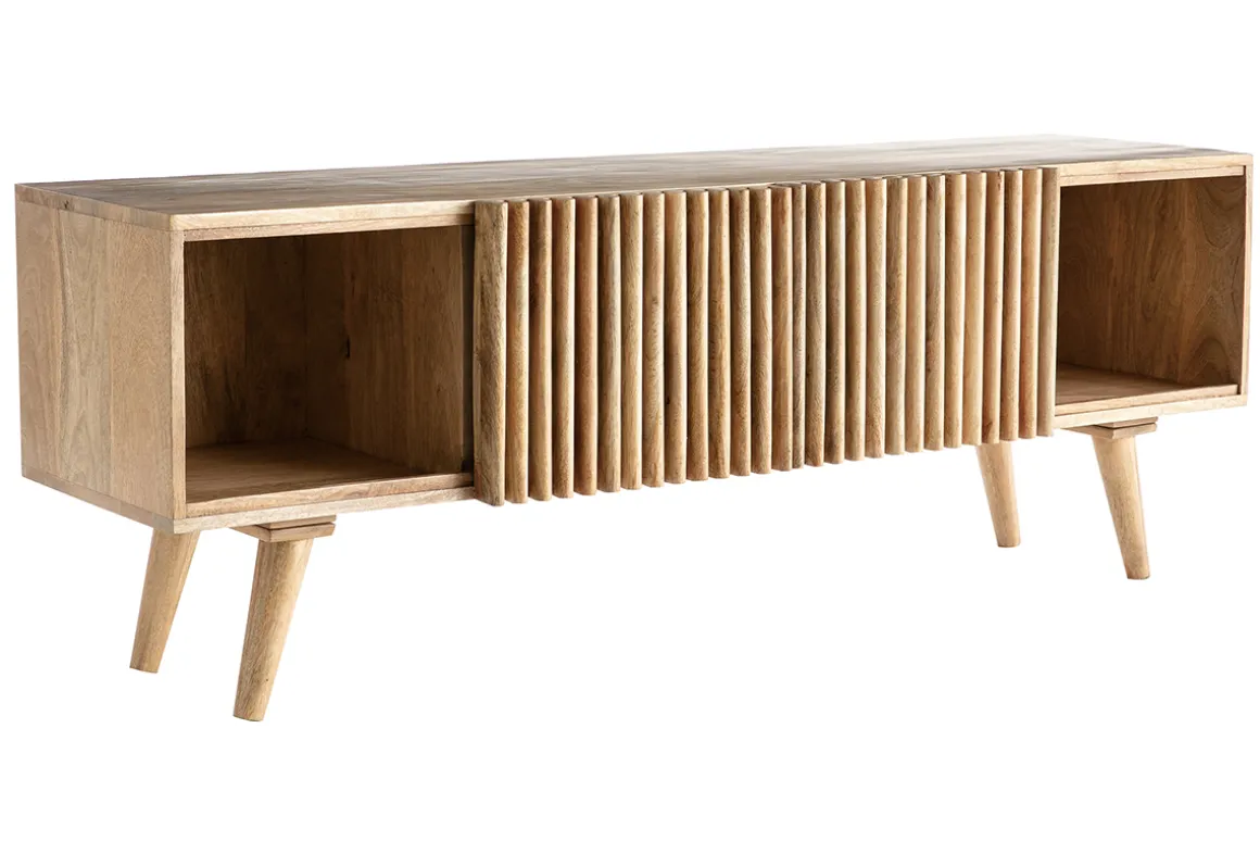 Cheap Miliboo Mueble TV en mango con puertas correderas ALBA