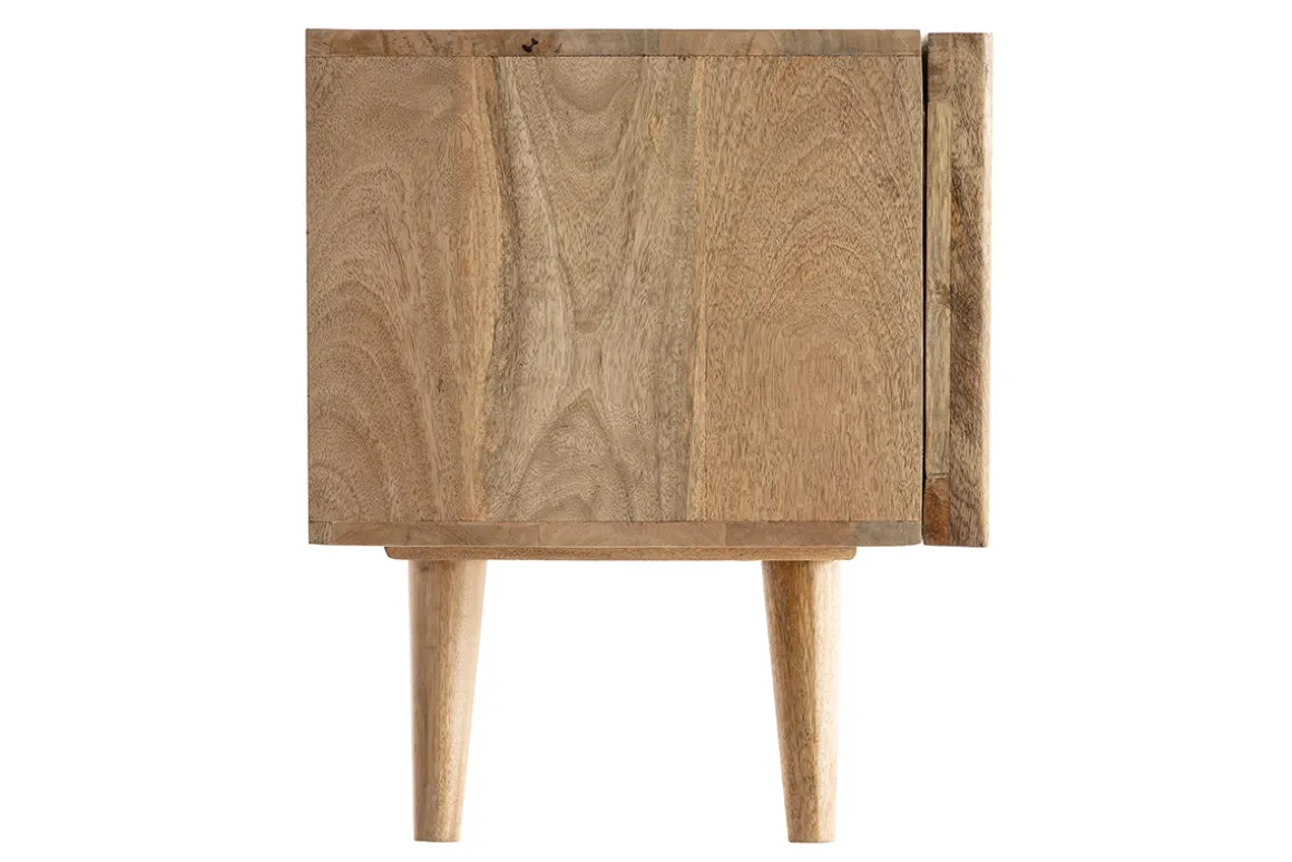 Cheap Miliboo Mueble TV en mango con puertas correderas ALBA