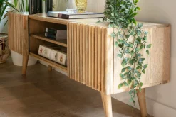 Cheap Miliboo Mueble TV en mango con puertas correderas ALBA