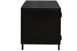 Cheap Miliboo Mueble TV industrial negro con 2 puertas 150 KARL