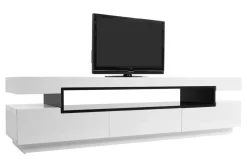 Fashion Miliboo Mueble TV lacado blanco LIVO