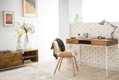 Sale Miliboo Mueble TV mago y metal blanco 145cm BOHO