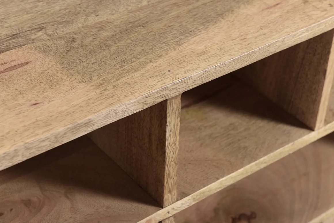 Outlet Miliboo Mueble TV mango y latón ZAIKA