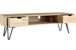 Sale Miliboo Mueble TV moderno mango patas horquilla metal VIBES