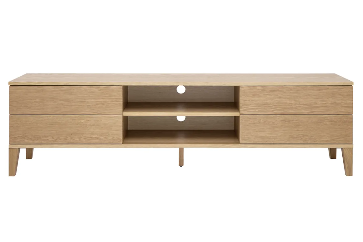 Shop Miliboo Mueble TV nórdico de madera clara 180 cm FREDDY