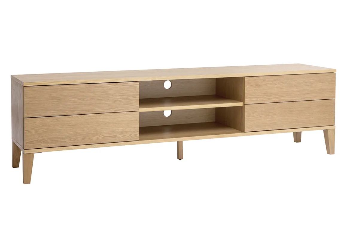 Shop Miliboo Mueble TV nórdico de madera clara 180 cm FREDDY