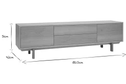 Cheap Miliboo Mueble TV nórdico de madera clara 180 cm SID