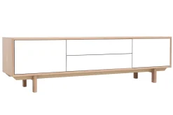 New Miliboo Mueble TV nórdico madera y blanco 180cm SID