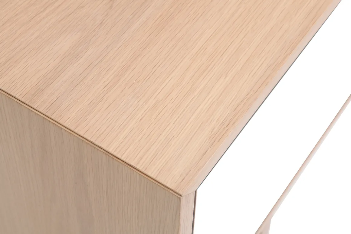 New Miliboo Mueble TV nórdico madera y blanco 180cm SID