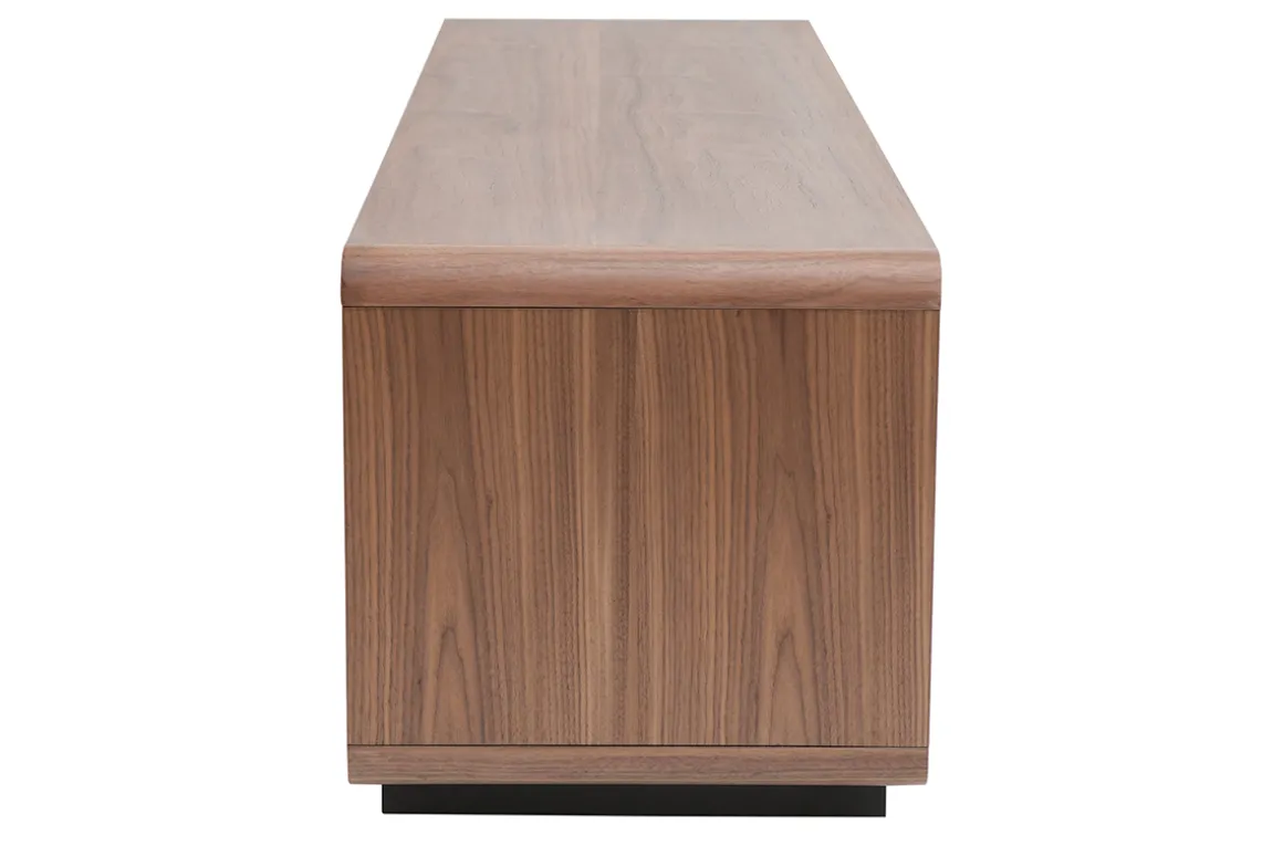 Fashion Miliboo Mueble TV vintage con acabado de nogal 160 cm JAKO