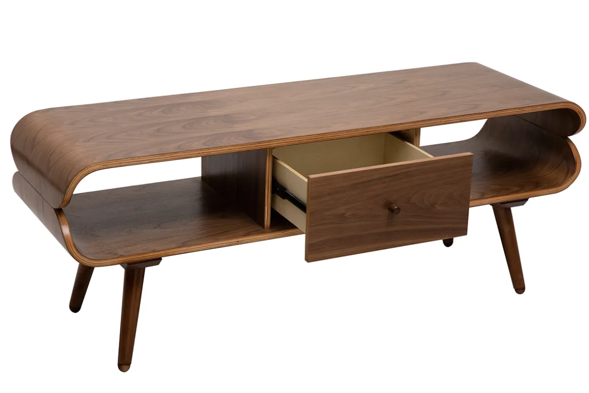 Hot Miliboo Mueble TV vintage con compartimentos de almacenaje de madera oscura 132 cm TAKLA