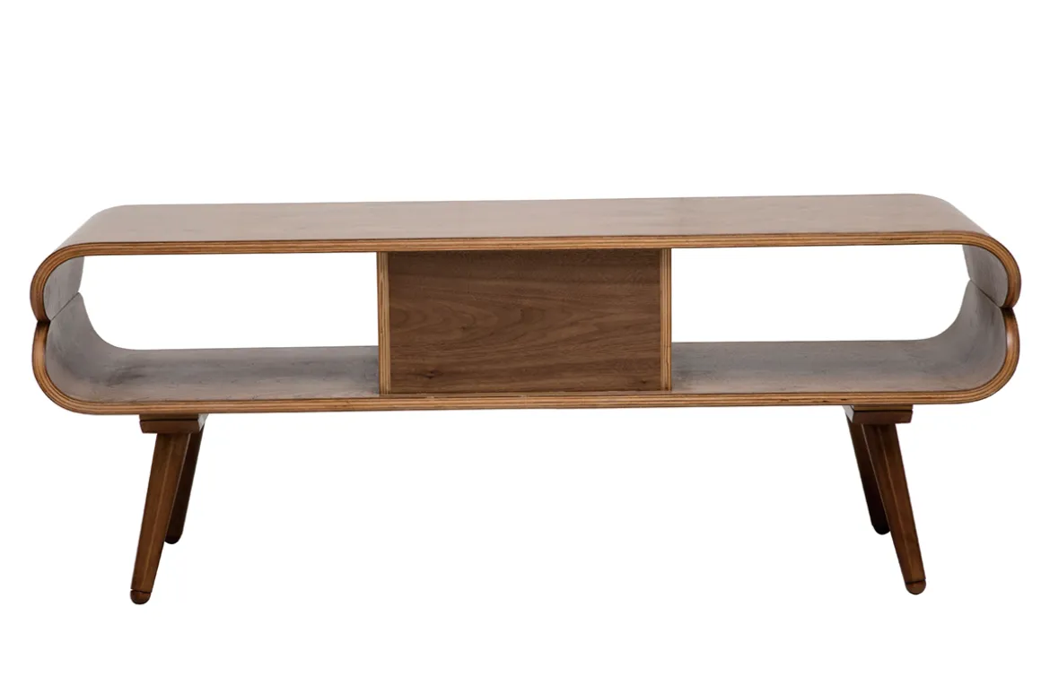 Hot Miliboo Mueble TV vintage con compartimentos de almacenaje de madera oscura 132 cm TAKLA