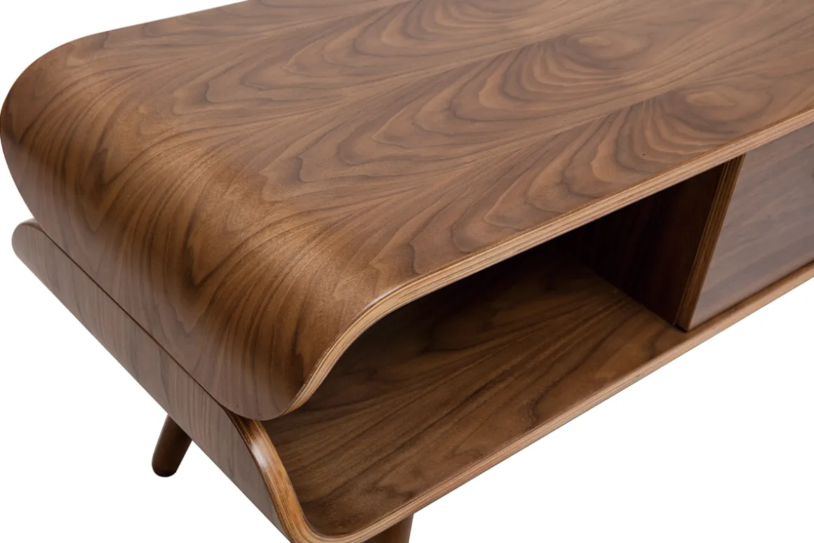 Hot Miliboo Mueble TV vintage con compartimentos de almacenaje de madera oscura 132 cm TAKLA