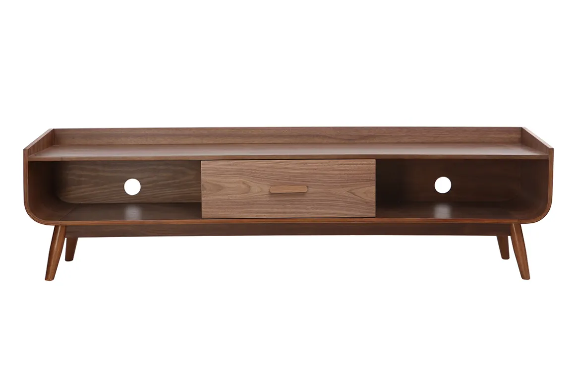 Hot Miliboo Mueble TV vintage madera nogal 180 cm HALLEN