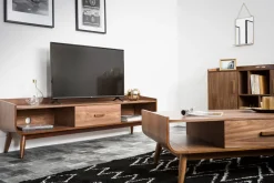 Hot Miliboo Mueble TV vintage madera nogal 180 cm HALLEN