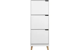 Cheap Miliboo Mueble zapatero nórdico 3 cajones madera y blanco MITRAA
