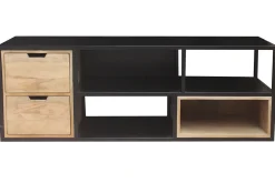 Outlet Miliboo Muuble TV en mango y metal negro JAIPUR