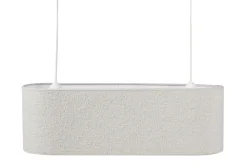 Best Sale Miliboo Pantalla para lámpara de techo doble de borreguillo color crudo 62 cm TESSA