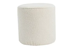 Discount Miliboo Puf de diseño tejido efecto lana rizada colo crudo MERIBEL