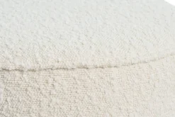Discount Miliboo Puf de diseño tejido efecto lana rizada colo crudo MERIBEL