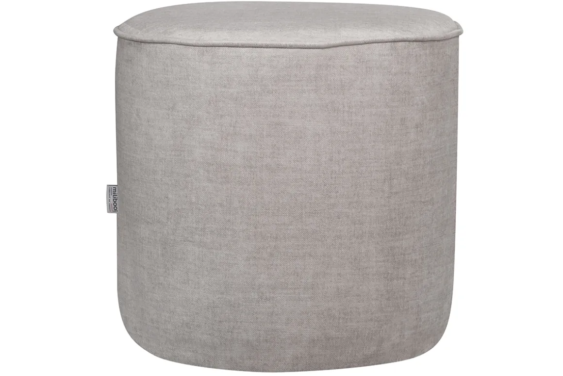 Online Miliboo Puf redondo de tela beige 40 cm diám. COQ