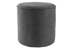 Cheap Miliboo Puf redondo de tela gris antracita 40 cm diám. COQ