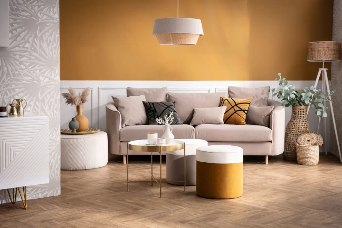 Best Sale Miliboo Puf redondo de terciopelo acanalado color crudo 70 cm diám. LOUIS
