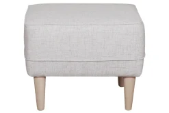 Clearance Miliboo Puf reposapiés gris claro y pino macizo PAPEL