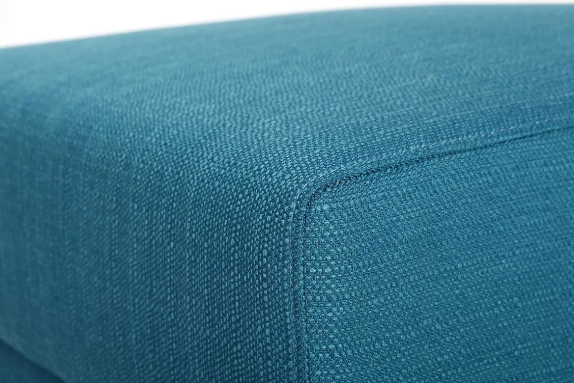 Hot Miliboo Puff / reposapiés tejido azul petroleo ULLA