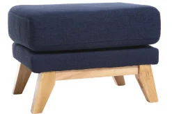 Sale Miliboo Reposapiés puff nórdico azul oscuro OSLO
