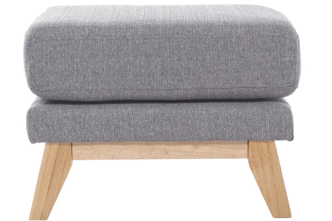 Store Miliboo Reposapiés puff nórdico gris claro OSLO