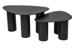 Cheap Miliboo Set 2 mesas de centro nido de madera negra FOLEEN