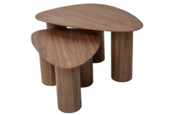 Discount Miliboo Set 2 mesas de centro nido de madera oscura FOLEEN