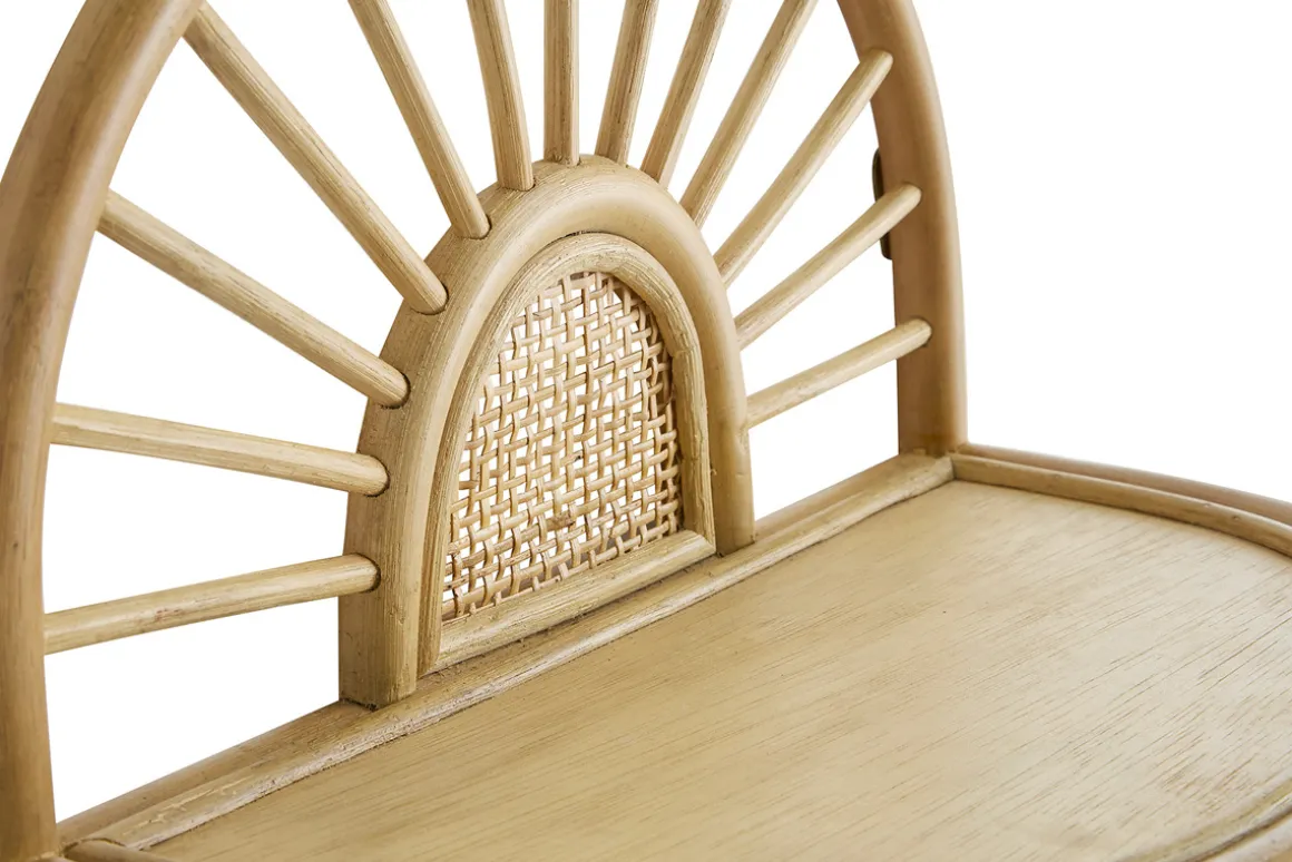 Hot Miliboo Set de 2 estanterías de pared de ratán natural y caña 40 cm BOW