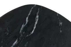 Best Sale Miliboo Set de 2 mesas de centro ovaladas de mármol negro y metal PLATZ