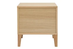 Best Sale Miliboo Set de 2 mesillas de noche nórdicas con almacenaje y 2 cajones de madera de roble claro 50 cm FREDDY
