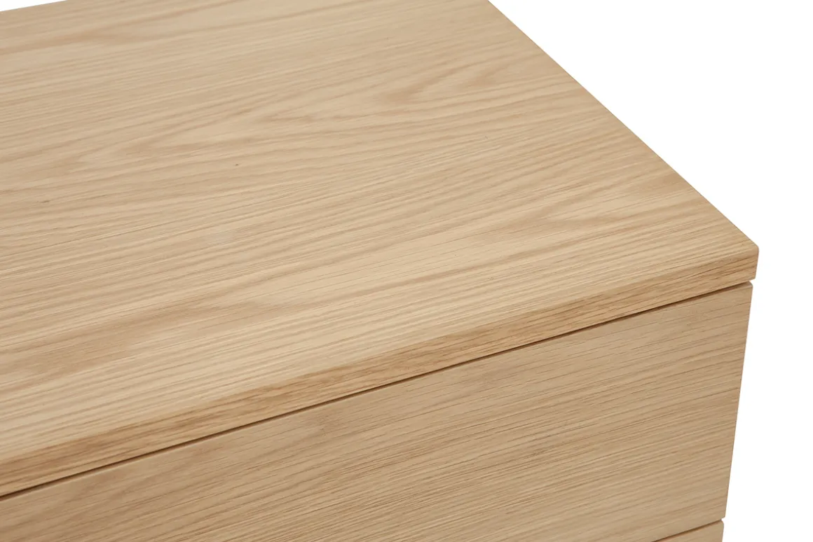 Best Sale Miliboo Set de 2 mesillas de noche nórdicas con almacenaje y 2 cajones de madera de roble claro 50 cm FREDDY