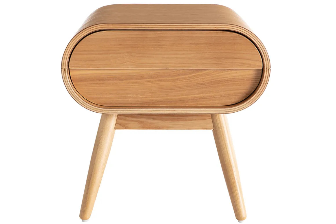 Best Sale Miliboo Set de 2 mesillas de noche con cajón vintage de madera clara 45 cm BJORG