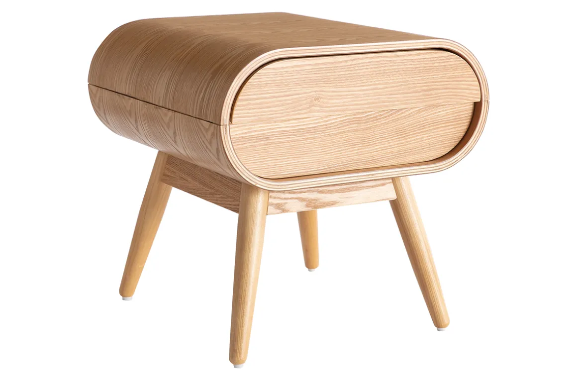 Best Sale Miliboo Set de 2 mesillas de noche con cajón vintage de madera clara 45 cm BJORG