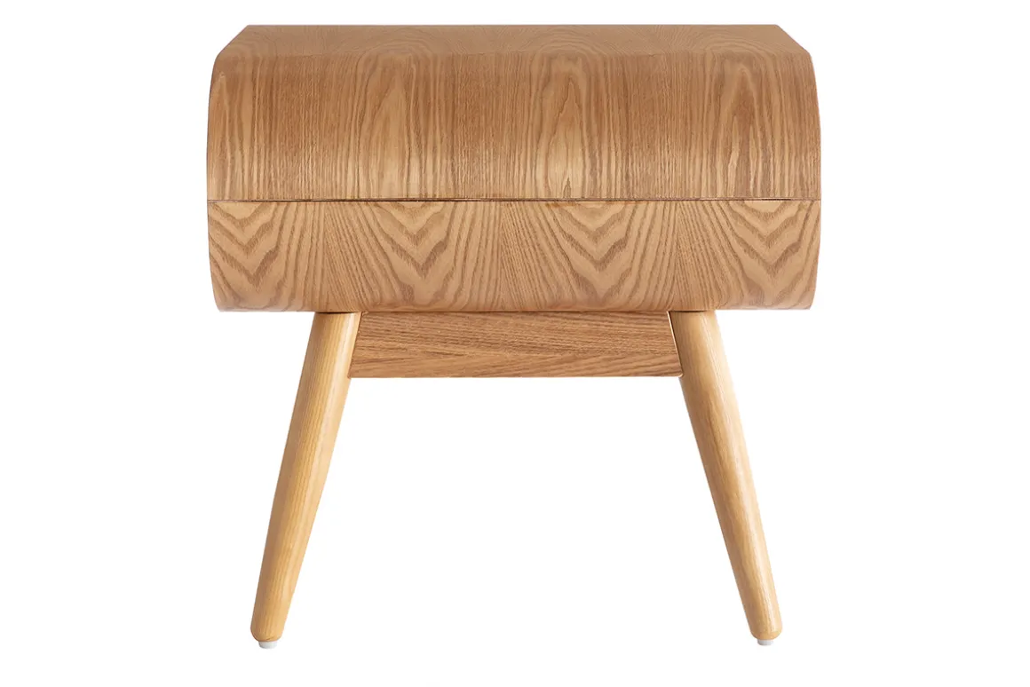 Best Sale Miliboo Set de 2 mesillas de noche con cajón vintage de madera clara 45 cm BJORG
