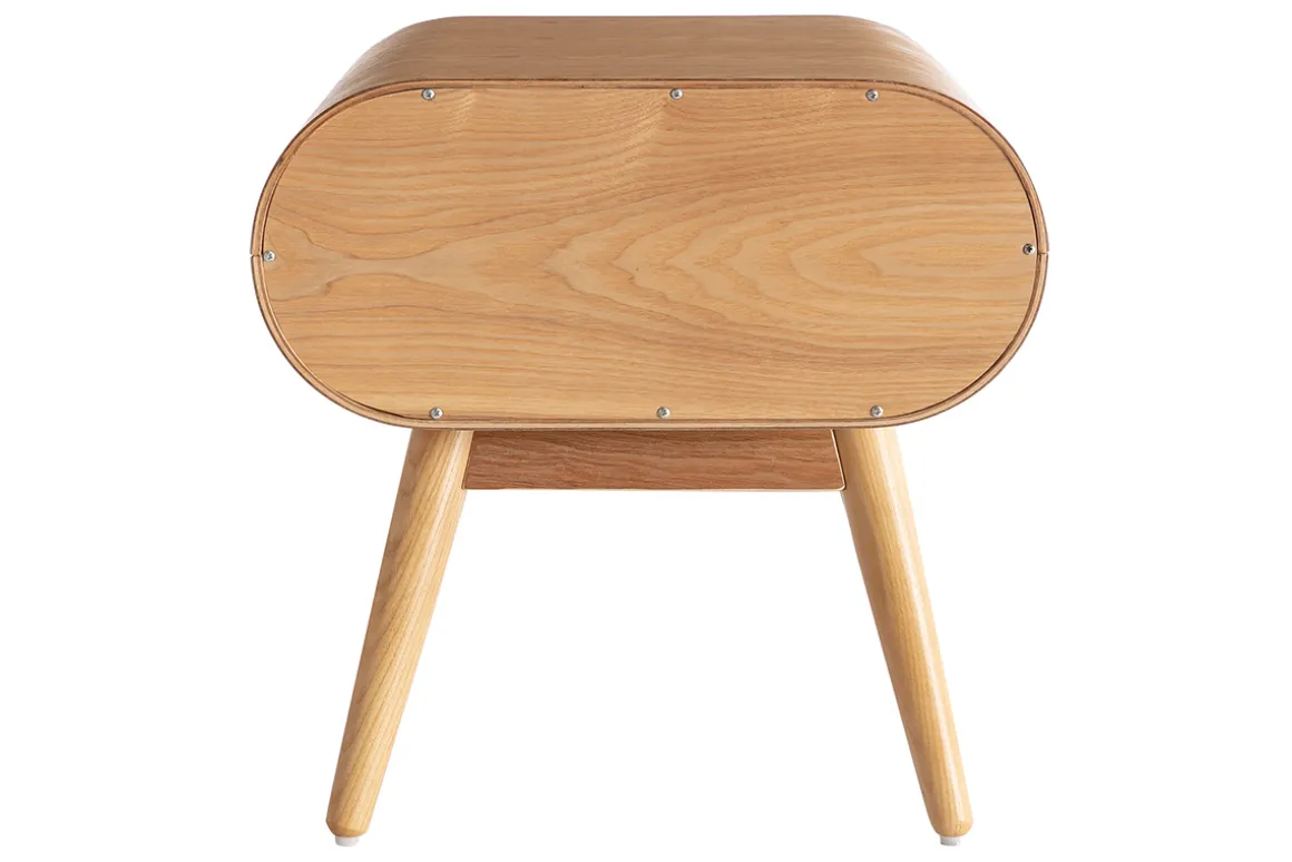 Best Sale Miliboo Set de 2 mesillas de noche con cajón vintage de madera clara 45 cm BJORG
