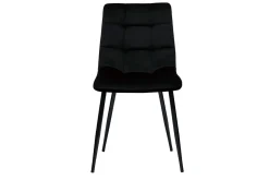 Clearance Miliboo Set de 2 sillas de diseño de terciopelo negro y metal negro MAXWELL