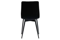 Clearance Miliboo Set de 2 sillas de diseño de terciopelo negro y metal negro MAXWELL
